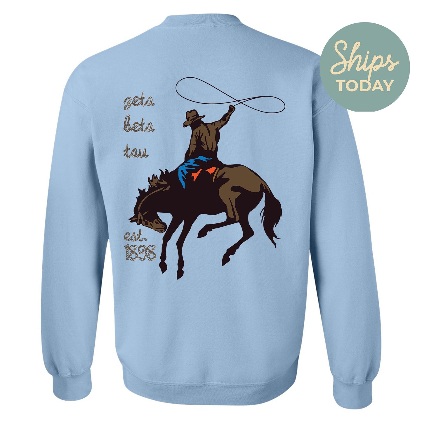 Zeta Beta Tau Cowboy Fraternity Sweatshirt _ 31209g