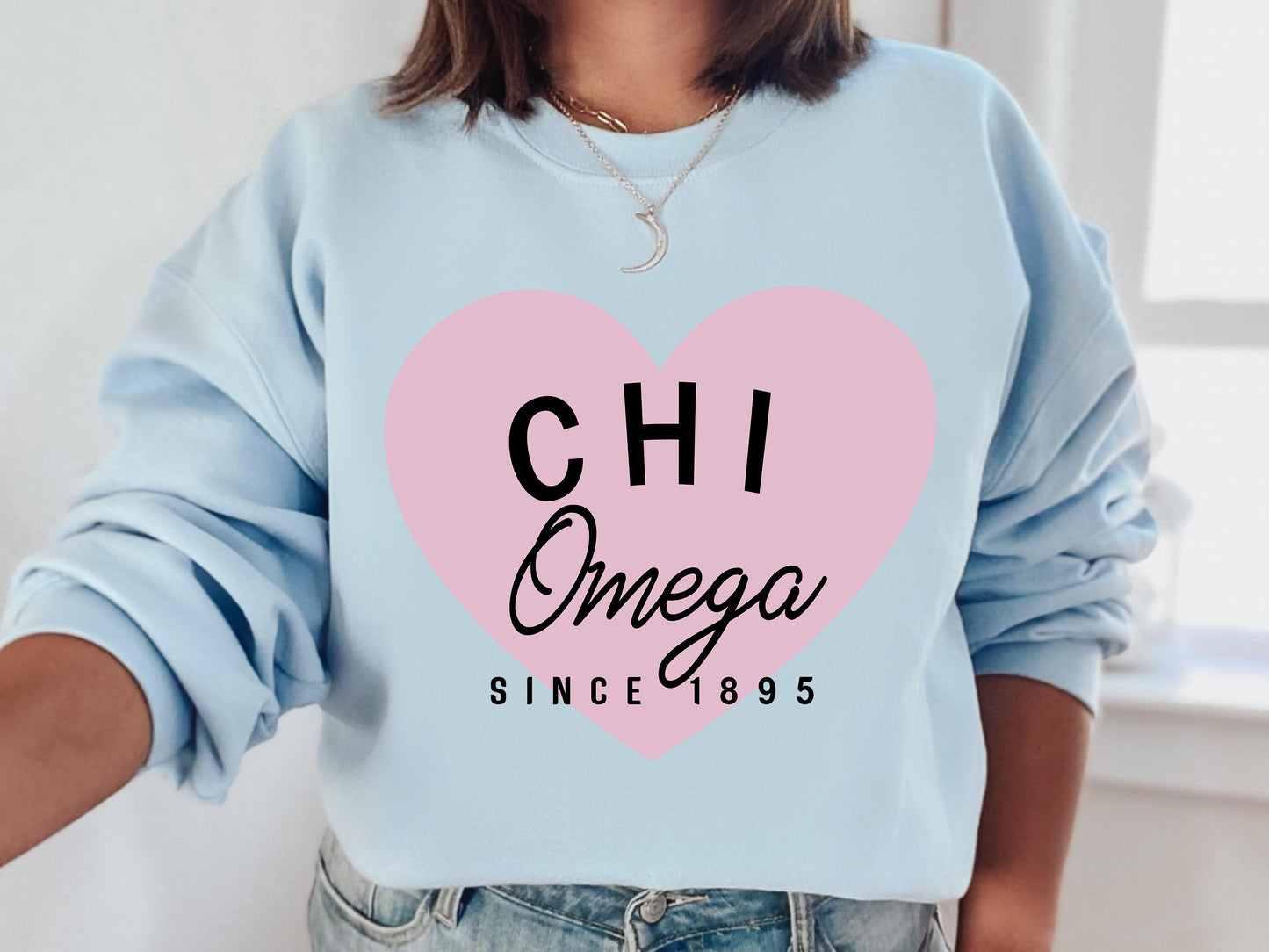 Chi Omega Pretty in Pink Sorority Sweatshirt _ 449g