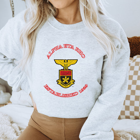 Alpha Eta Rho Iconic Insignia COED Sweatshirt _ 35663g