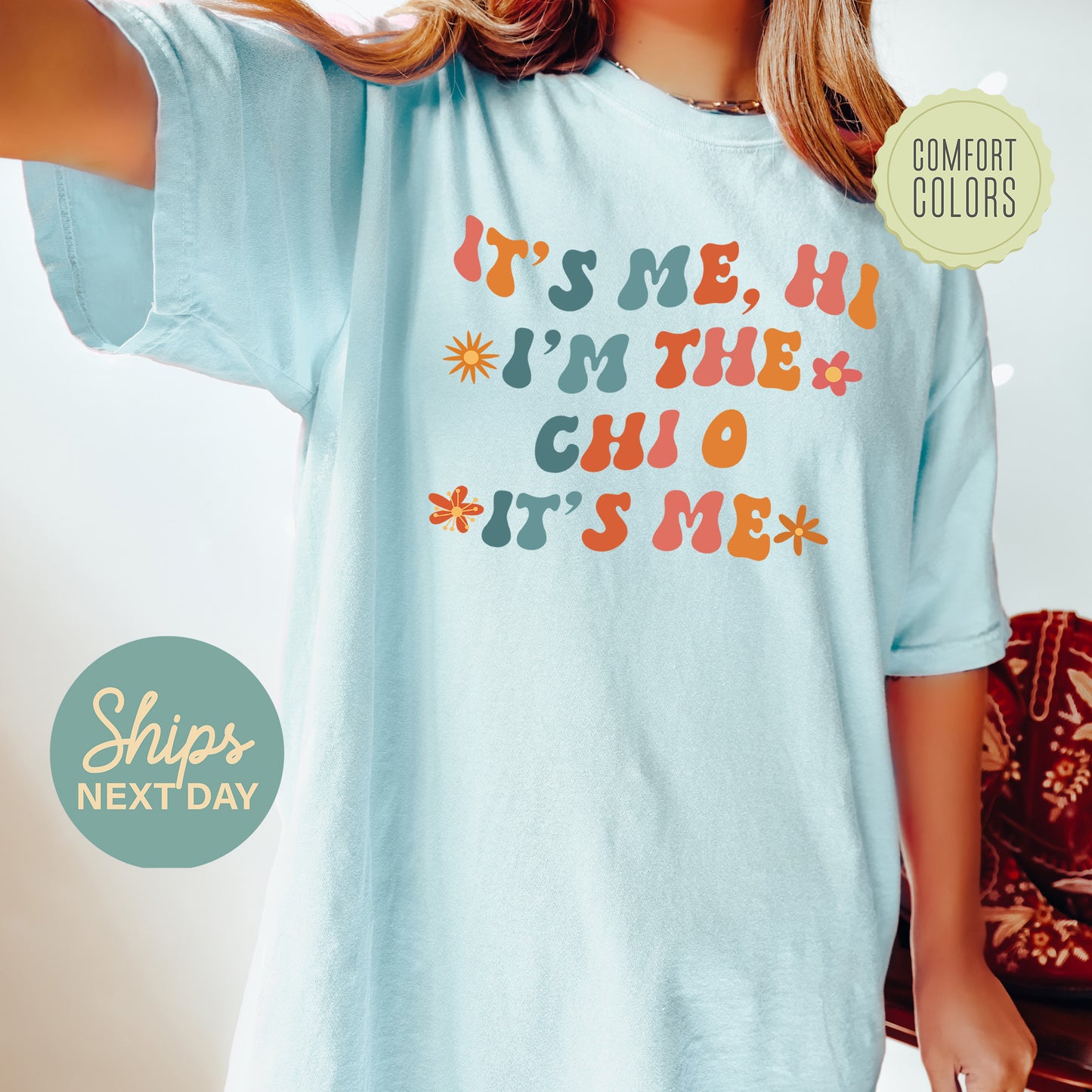 Chi Omega Style Comfort Colors Sorority T-shirt _ 36000g