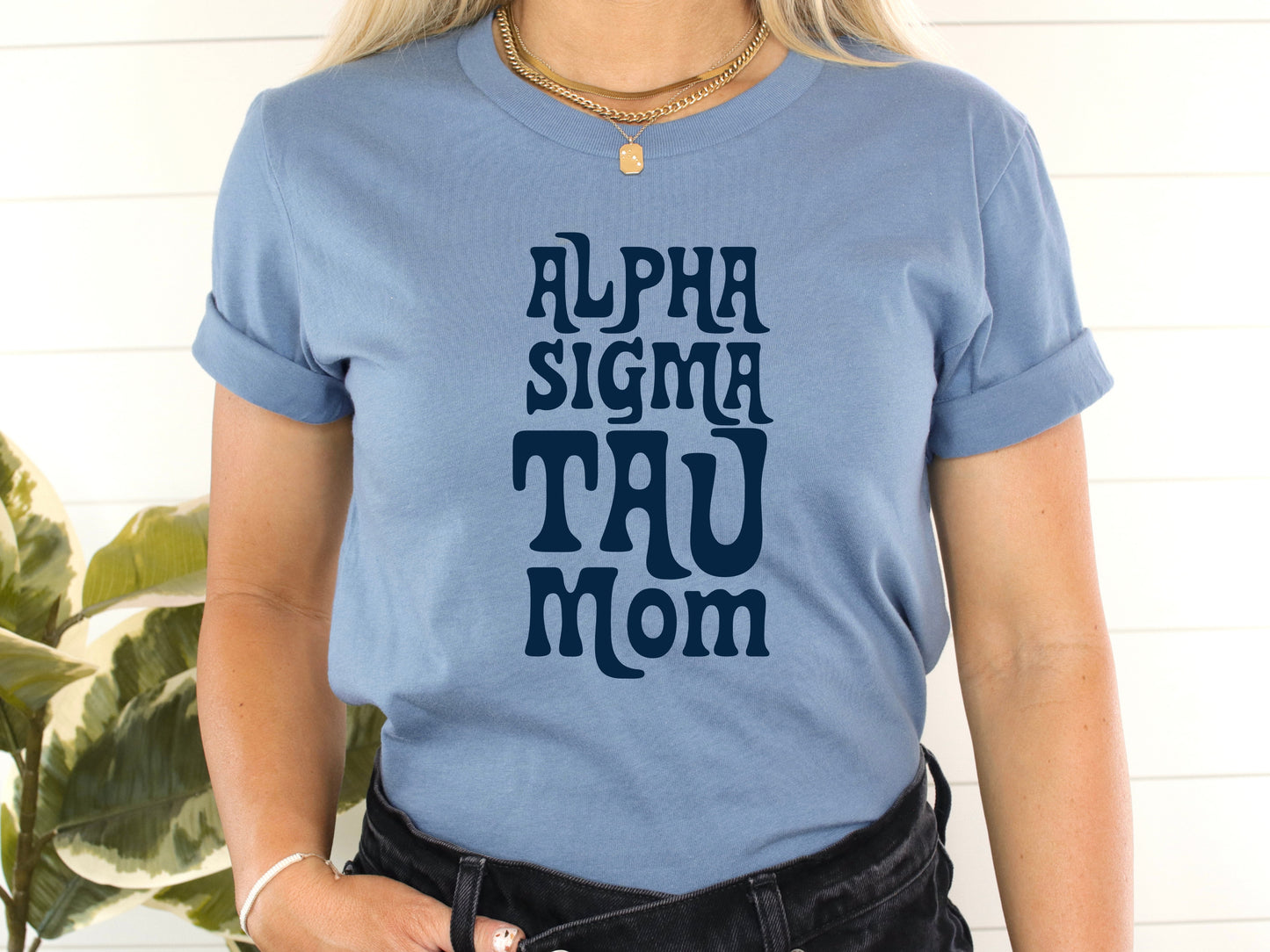 Alpha Sigma Tau Got it from my Mom Sorority T-shirt _ 3078g