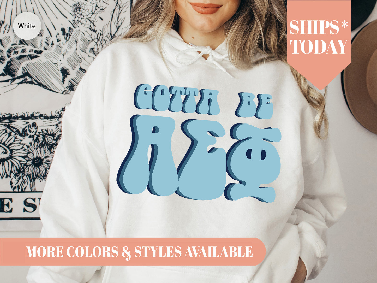 Alpha Epsilon Phi They've Gotta Be Sorority Hoodie _ 338g