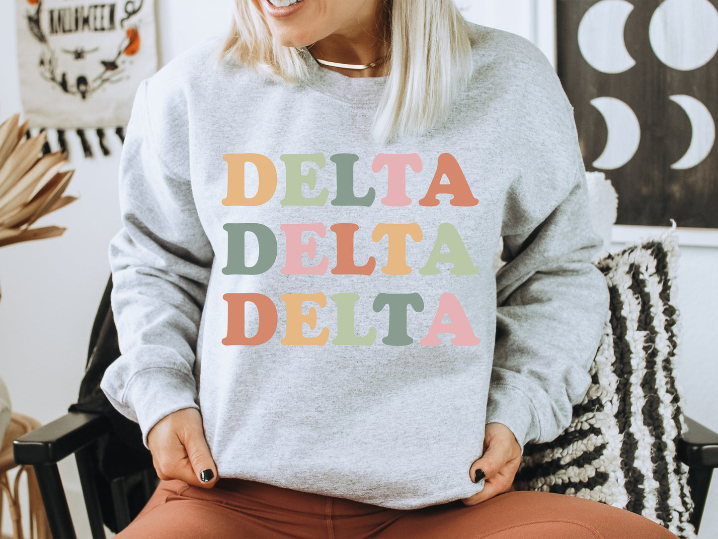 Delta Delta Delta Bright and Proud Sorority Sweatshirt _ 424g