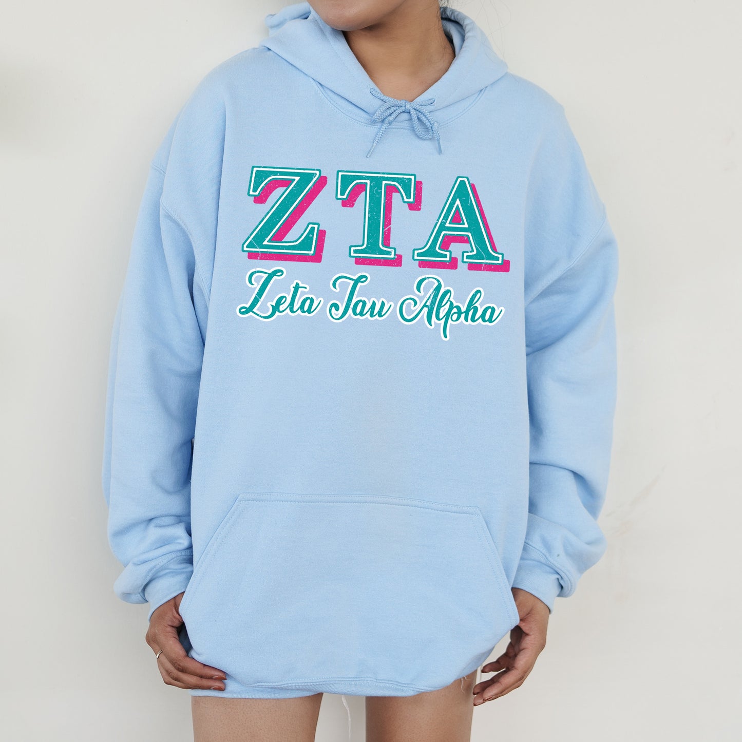Zeta Tau Alpha Greek Colors Sorority Hoodie _ 36094g