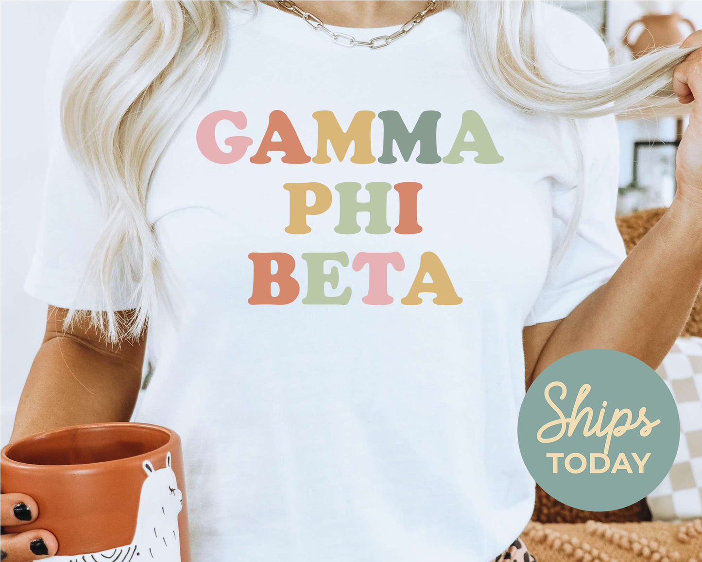 Gamma Phi Beta Bright and Proud Sorority T-shirt _ 428g
