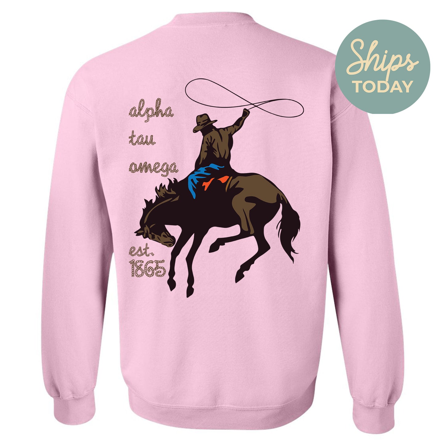 Alpha Tau Omega Cowboy Fraternity Sweatshirt _ 31183g