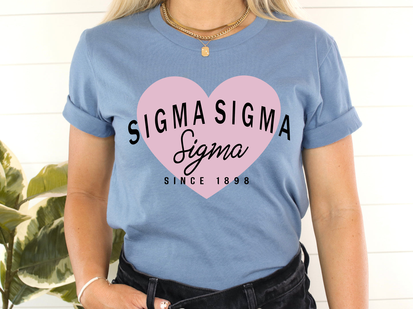Sigma Sigma Sigma Pretty in Pink Sorority T-shirt _ 463g