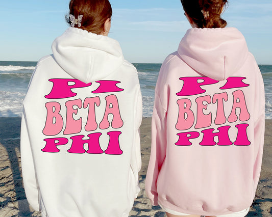 Pi Beta Phi Shades of Pink Sorority Hoodie _ 32992g