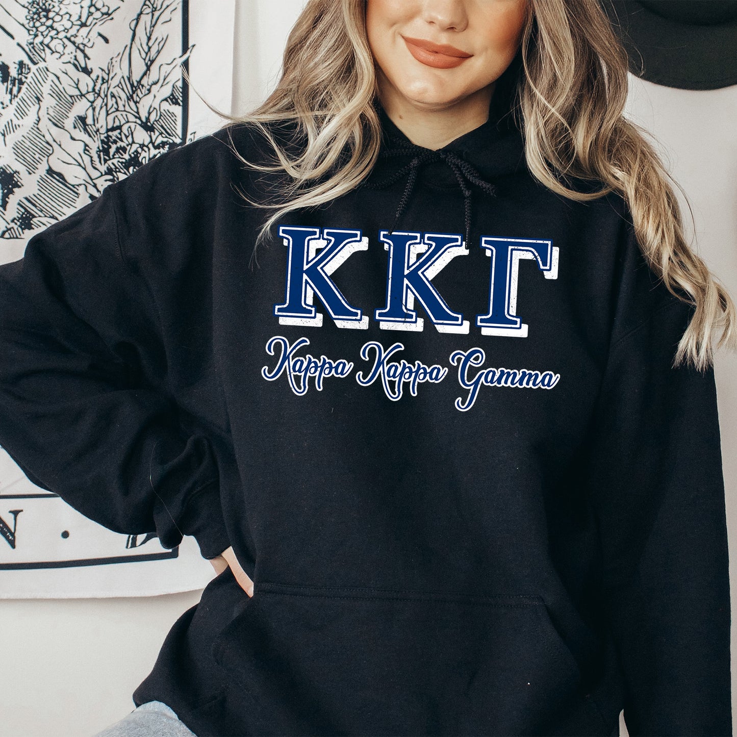 Kappa Kappa Gamma Greek Colors Sorority Hoodie _ 36086g