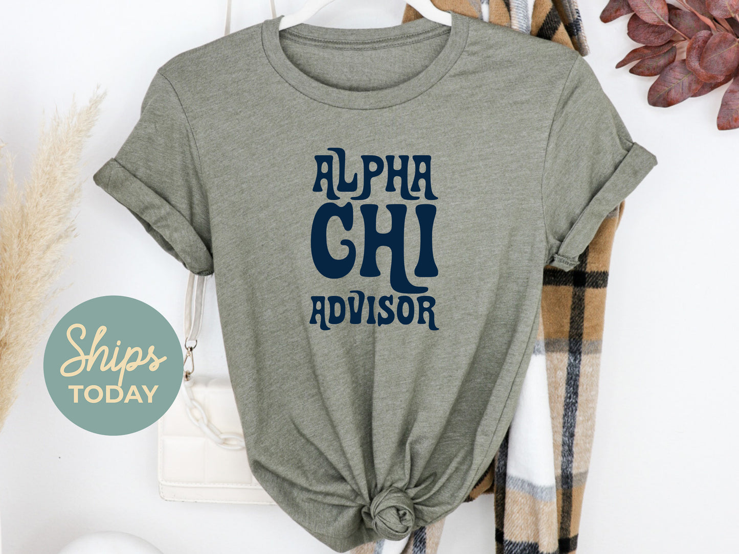 Alpha Chi Omega Best Advisor Sorority T-shirt _ 3097g