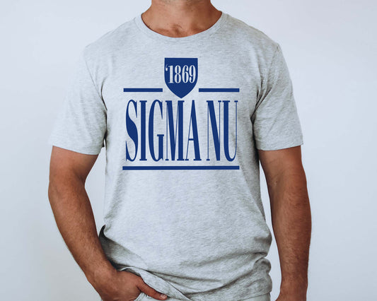 Sigma Nu Shield Fraternity T-shirt _ 1206g