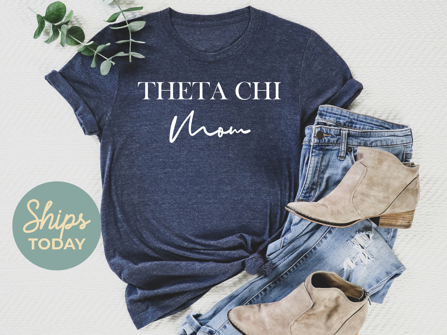 Theta Chi Cursive Mom Fraternity T-shirt _ 2048g