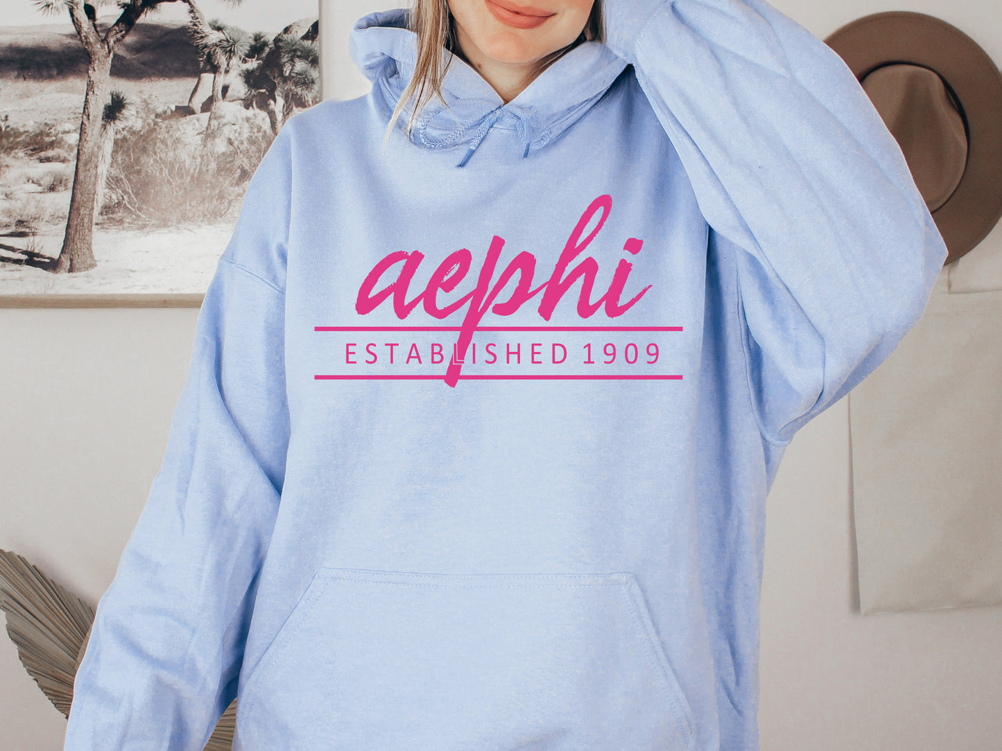 Alpha Epsilon Phi All Pink Sorority Hoodie _ 754g