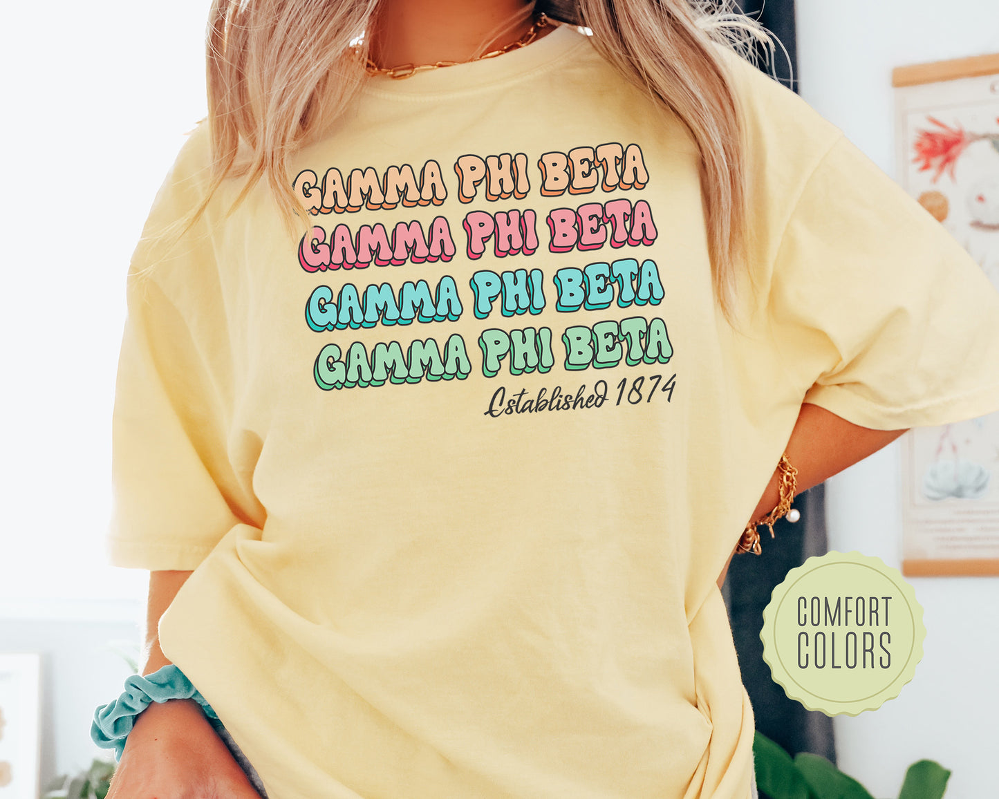 Gamma Phi Beta Lucy Comfort Colors Sorority T-shirt _ 272g