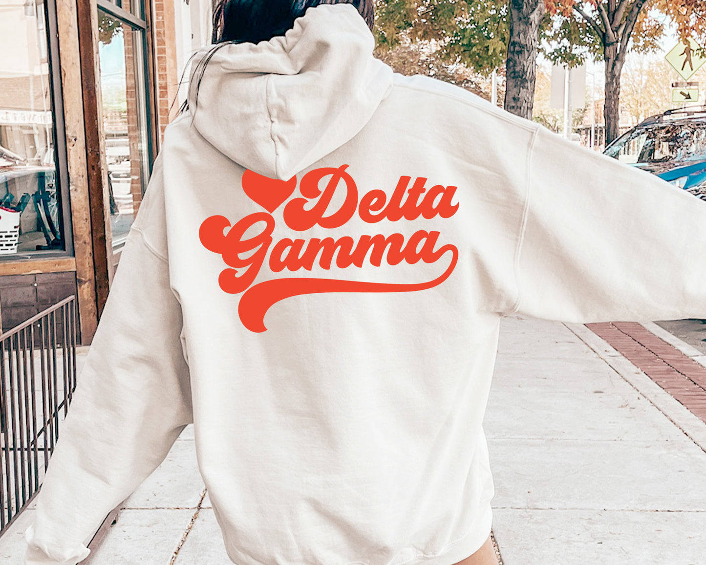 Delta Gamma Red Heart Sorority Hoodie _ 33357g