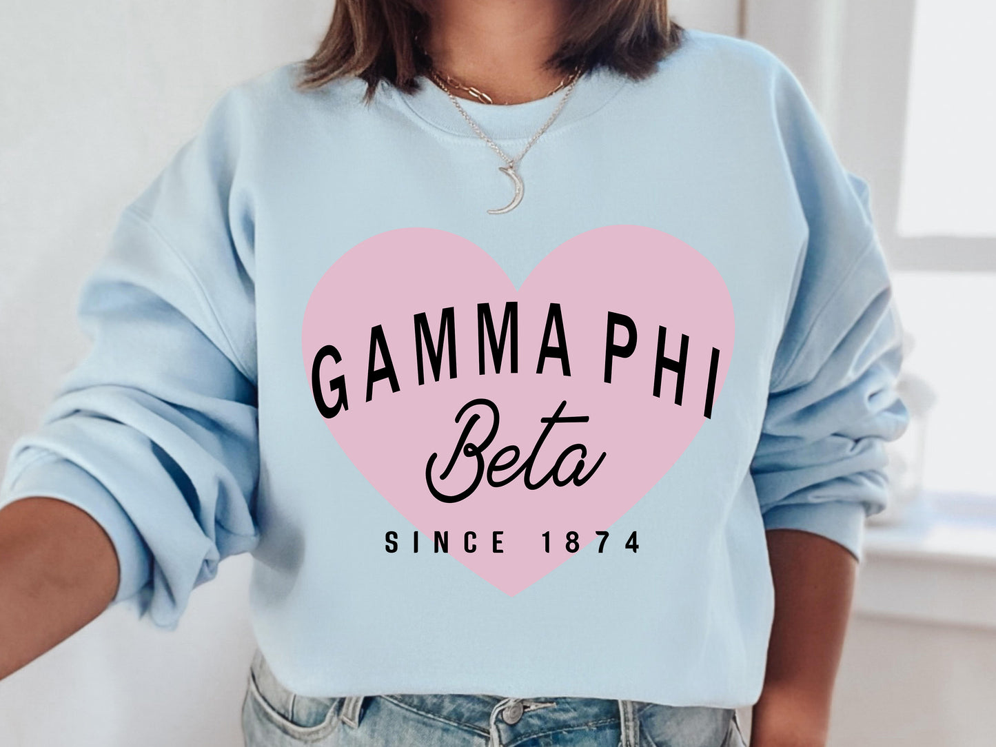 Gamma Phi Beta Pretty in Pink Sorority Sweatshirt _ 454g