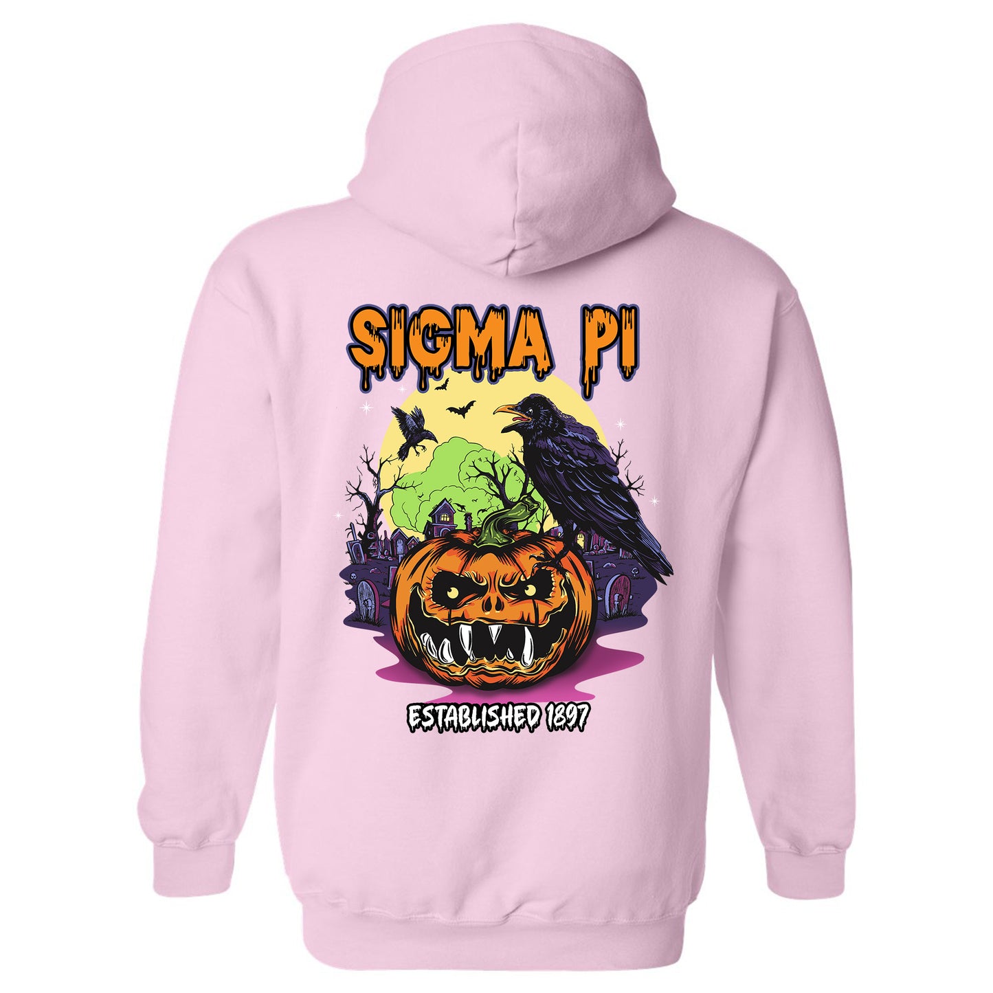 Sigma Pi Halloween Bats Fraternity Hoodie _ 36277g
