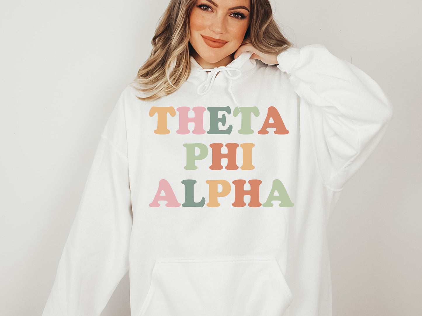 Theta Phi Alpha Bright and Proud Sorority Hoodie _ 438g