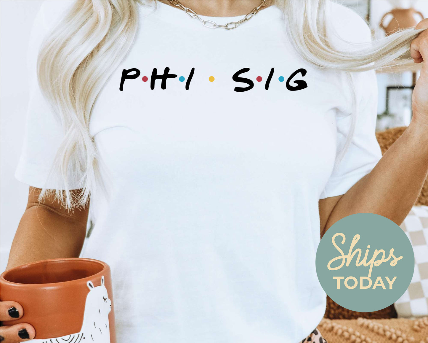 Phi Sigma Sigma Friends Frenzy Sorority T-shirt _ 30665g
