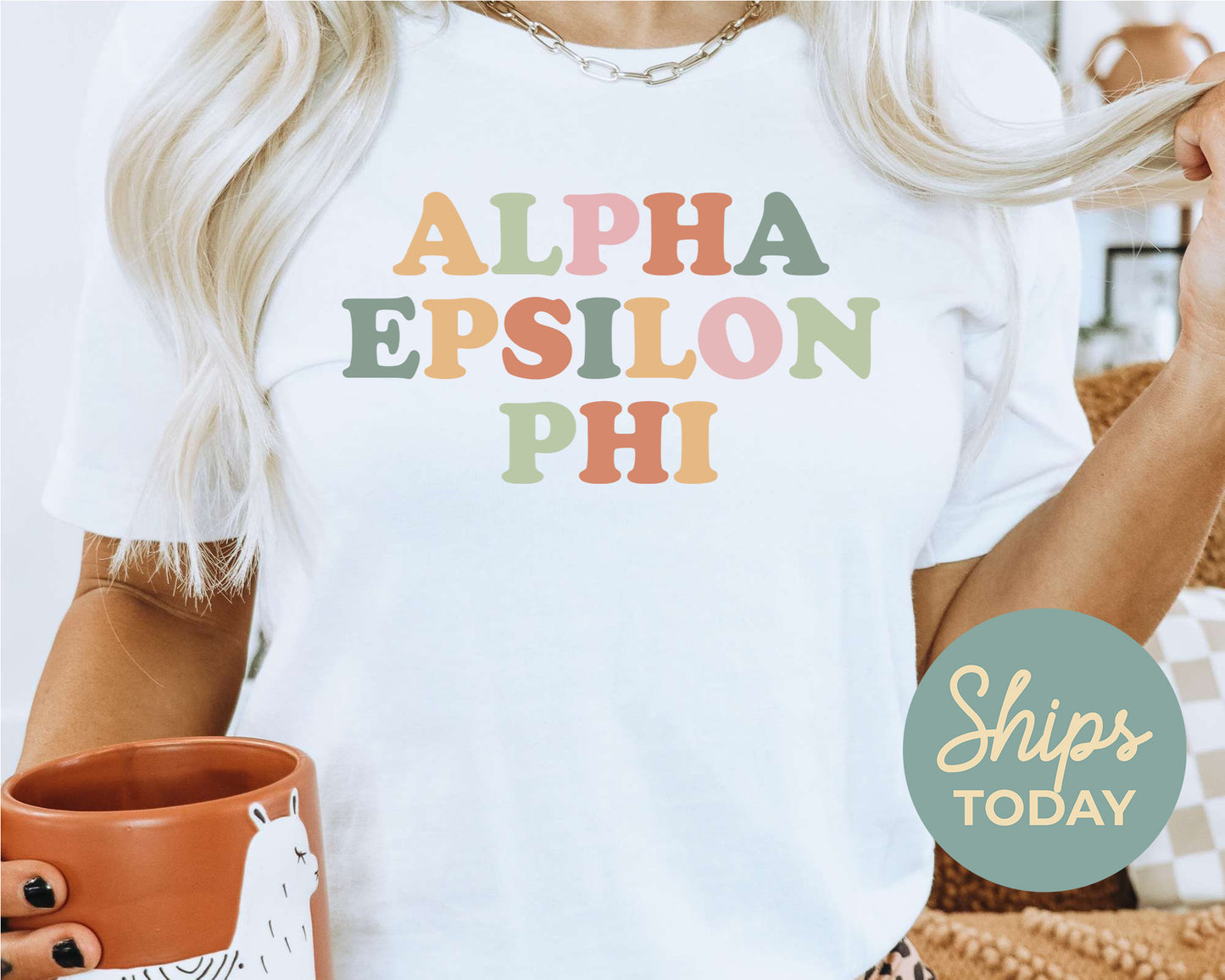 Alpha Epsilon Phi Bright and Proud Sorority T-shirt _ 416g