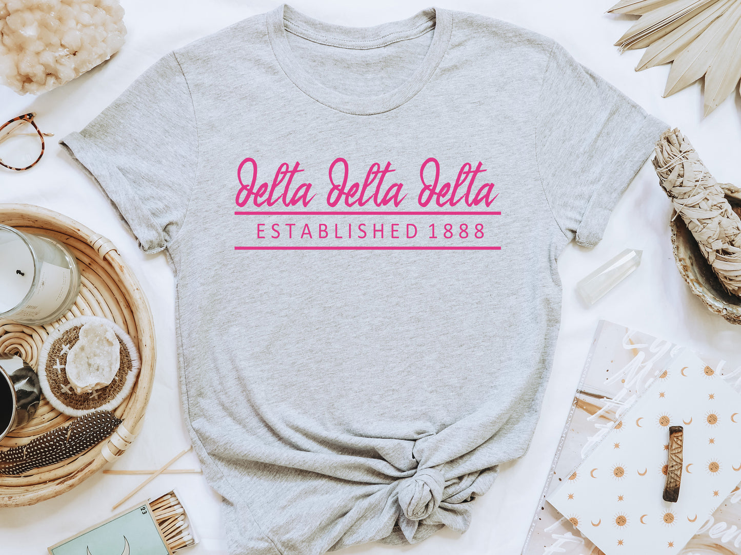 Delta Delta Delta All Pink Sorority T-shirt _ 762g