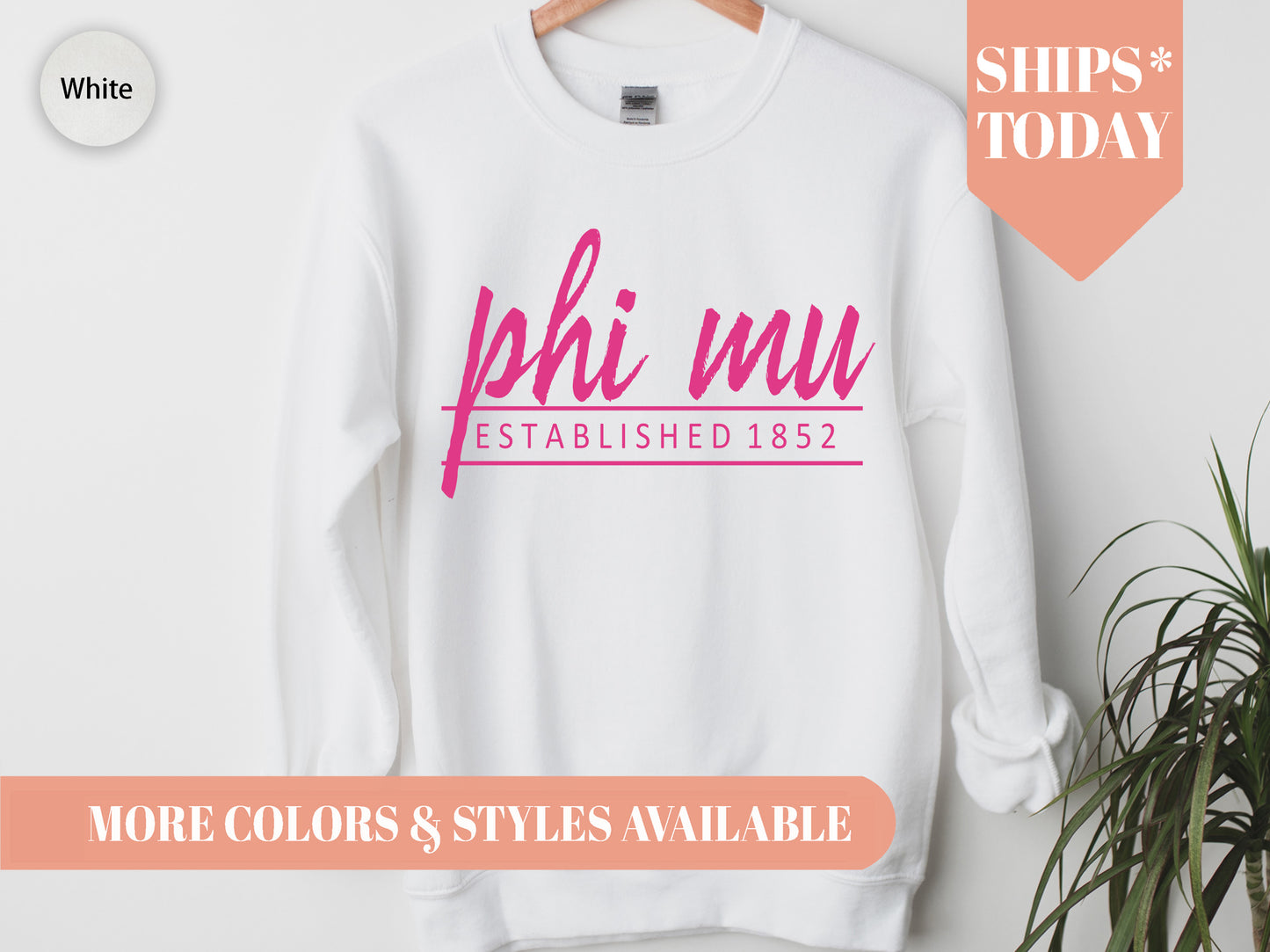 Phi Mu All Pink Sorority Sweatshirt _ 770g