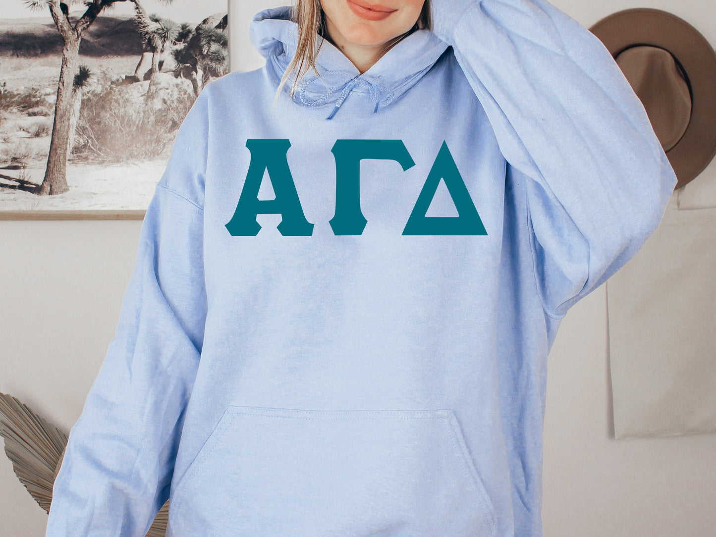 Alpha Gamma Delta Back to the Basics Sorority Hoodie _ 625g