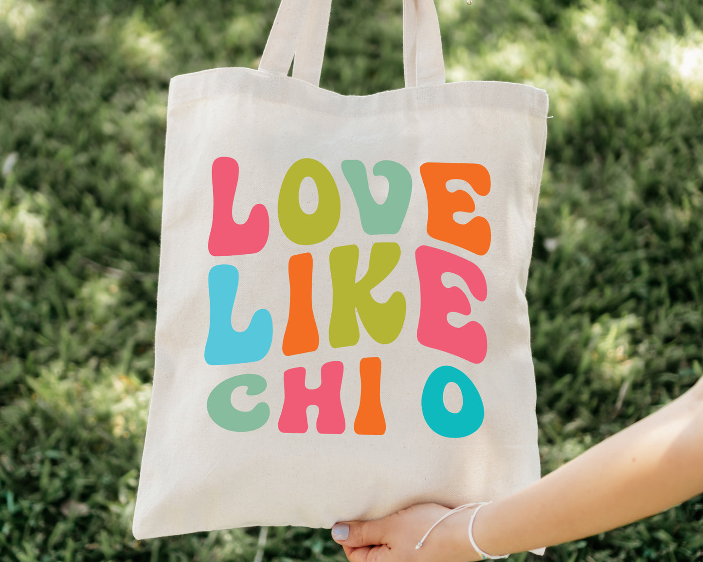 Chi Omega Love Like Sorority Tote Bag _ 34343g