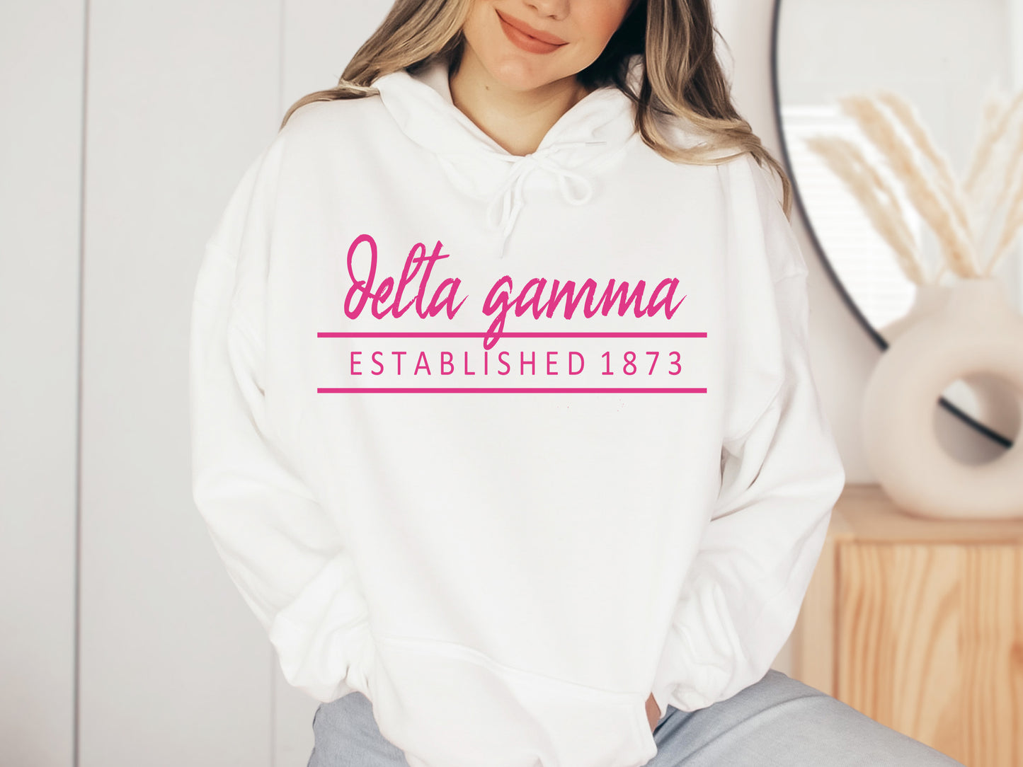Delta Gamma All Pink Sorority Hoodie _ 763g