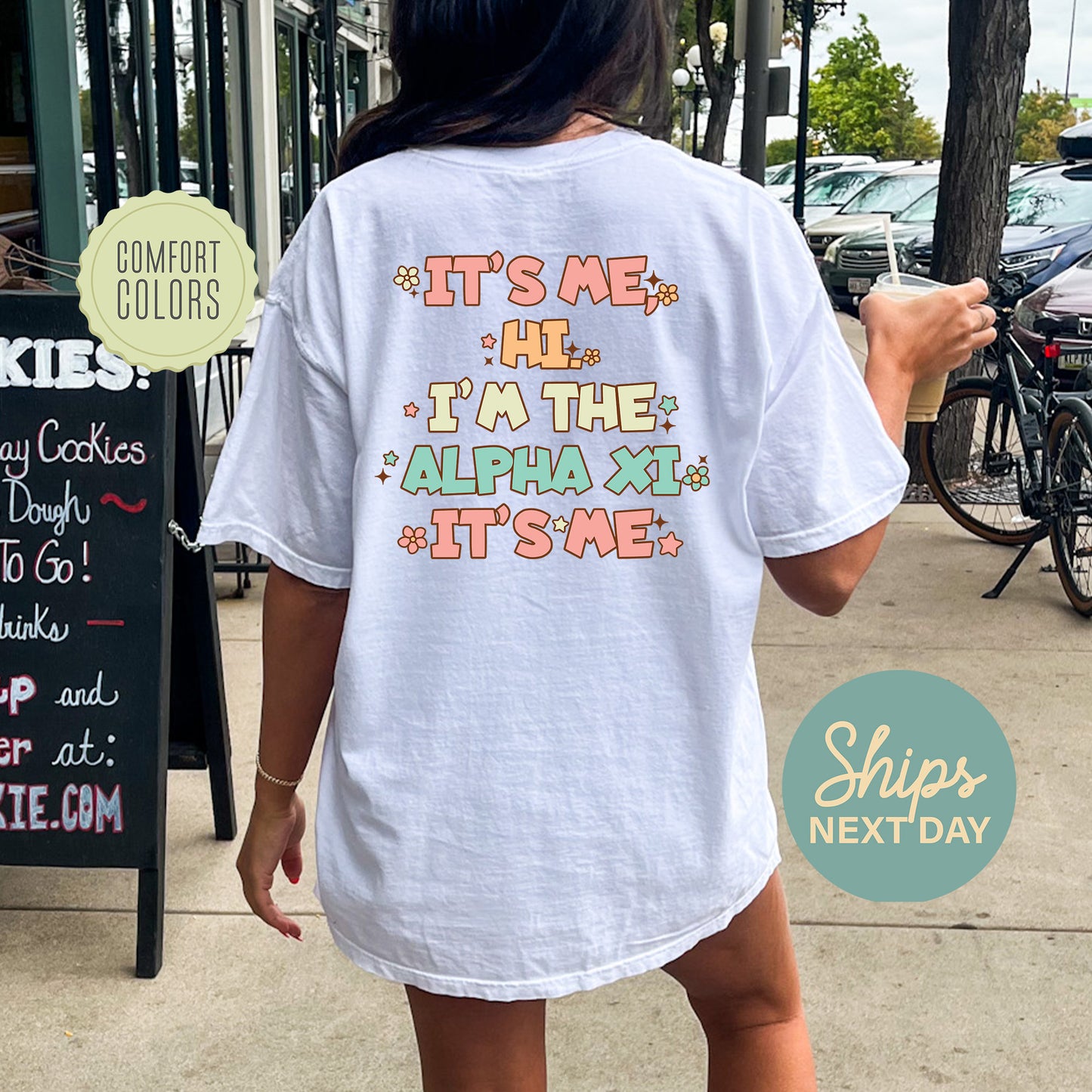 Alpha Xi Delta Signature Chic Comfort Colors Sorority T-shirt _ 35973g