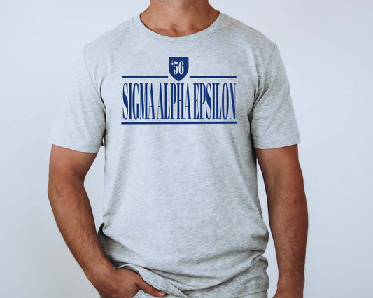 Sigma Alpha Epsilon Shield Fraternity T-shirt _ 1203g