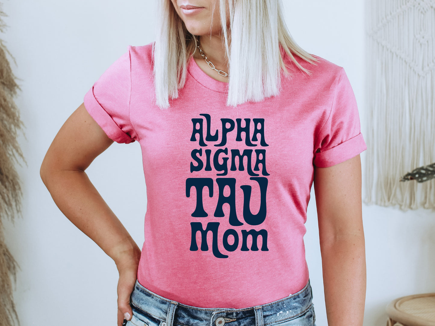 Alpha Sigma Tau Got it from my Mom Sorority T-shirt _ 3078g