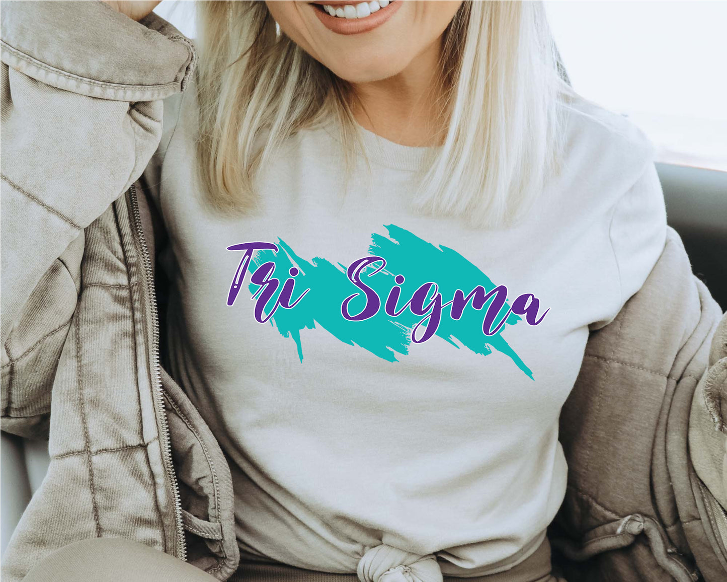 Sigma Sigma Sigma Paint Party Sorority T-shirt _ 4495g