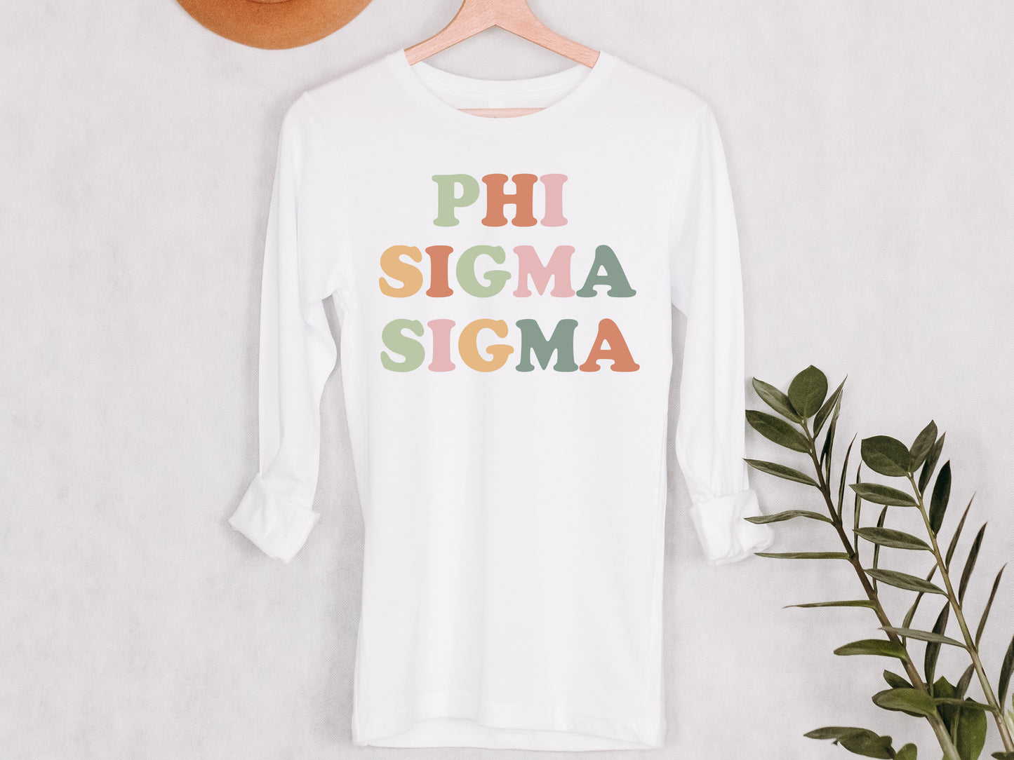Phi Sigma Sigma Bright and Proud Sorority Long Sleeve T-shirt _ 433g