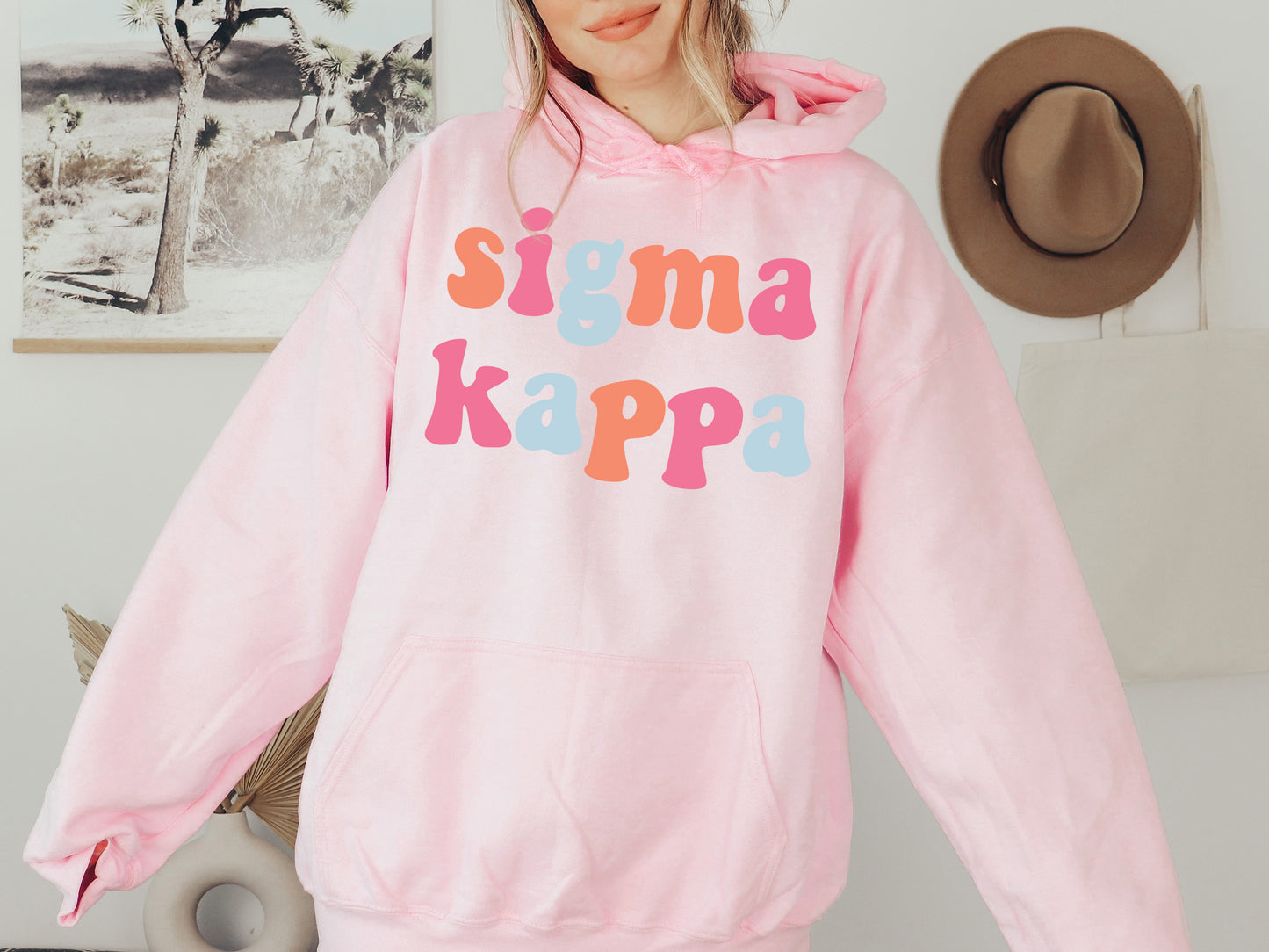 Sigma Kappa Vividly Vibrant Sorority Hoodie _ 3171g