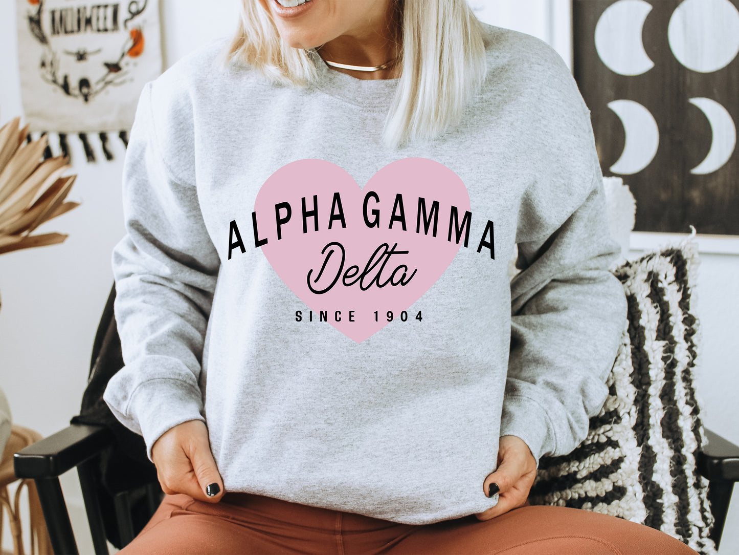 Alpha Gamma Delta Pretty in Pink Sorority Sweatshirt _ 443g