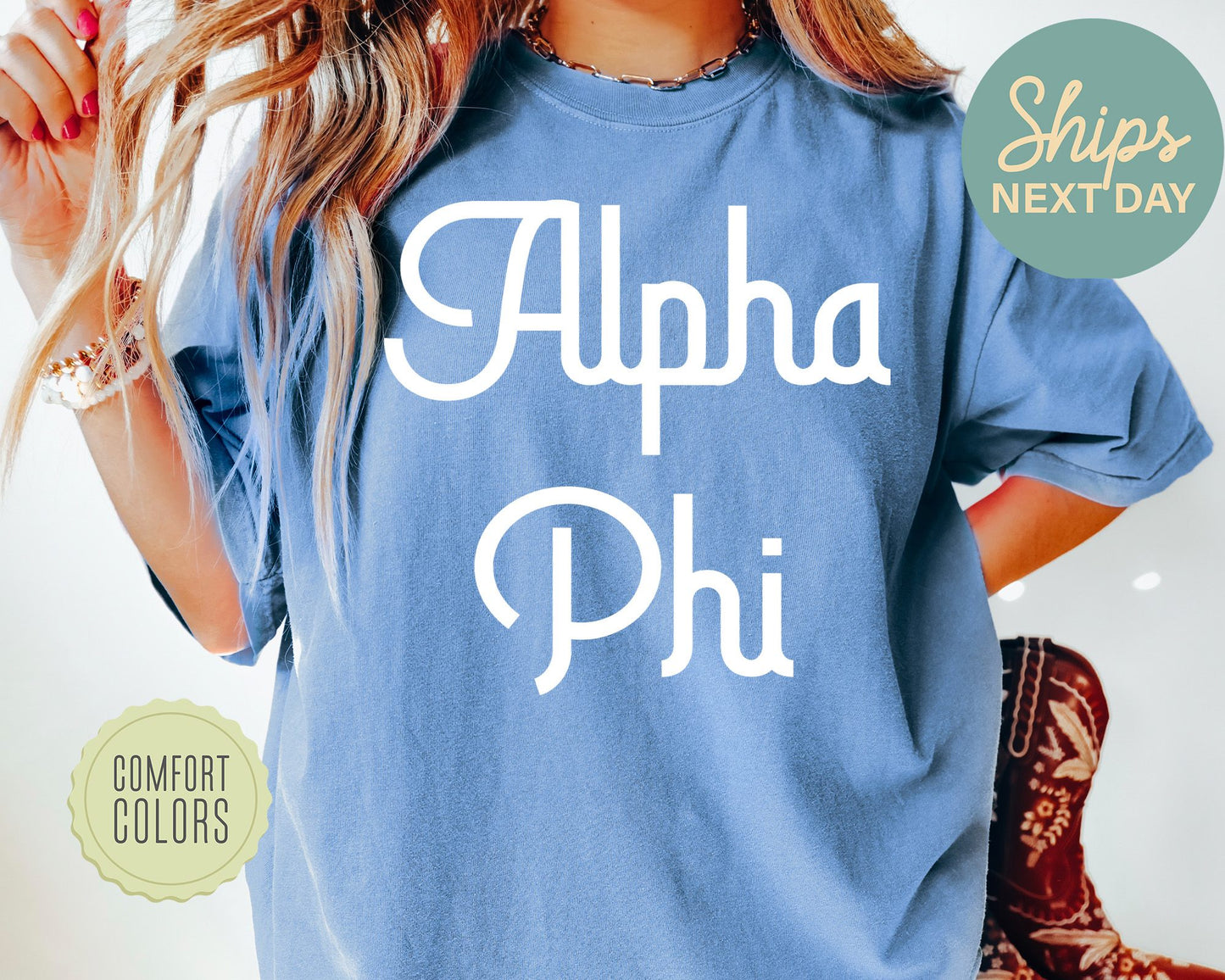 Alpha Phi All About That Pop Comfort Colors Sorority T-shirt _ 2686g