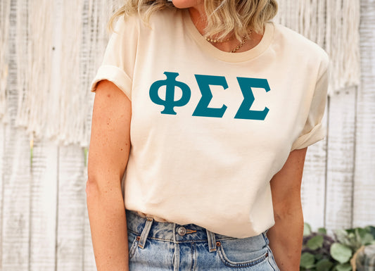 Phi Sigma Sigma Back to the Basics Sorority T-shirt _ 641g
