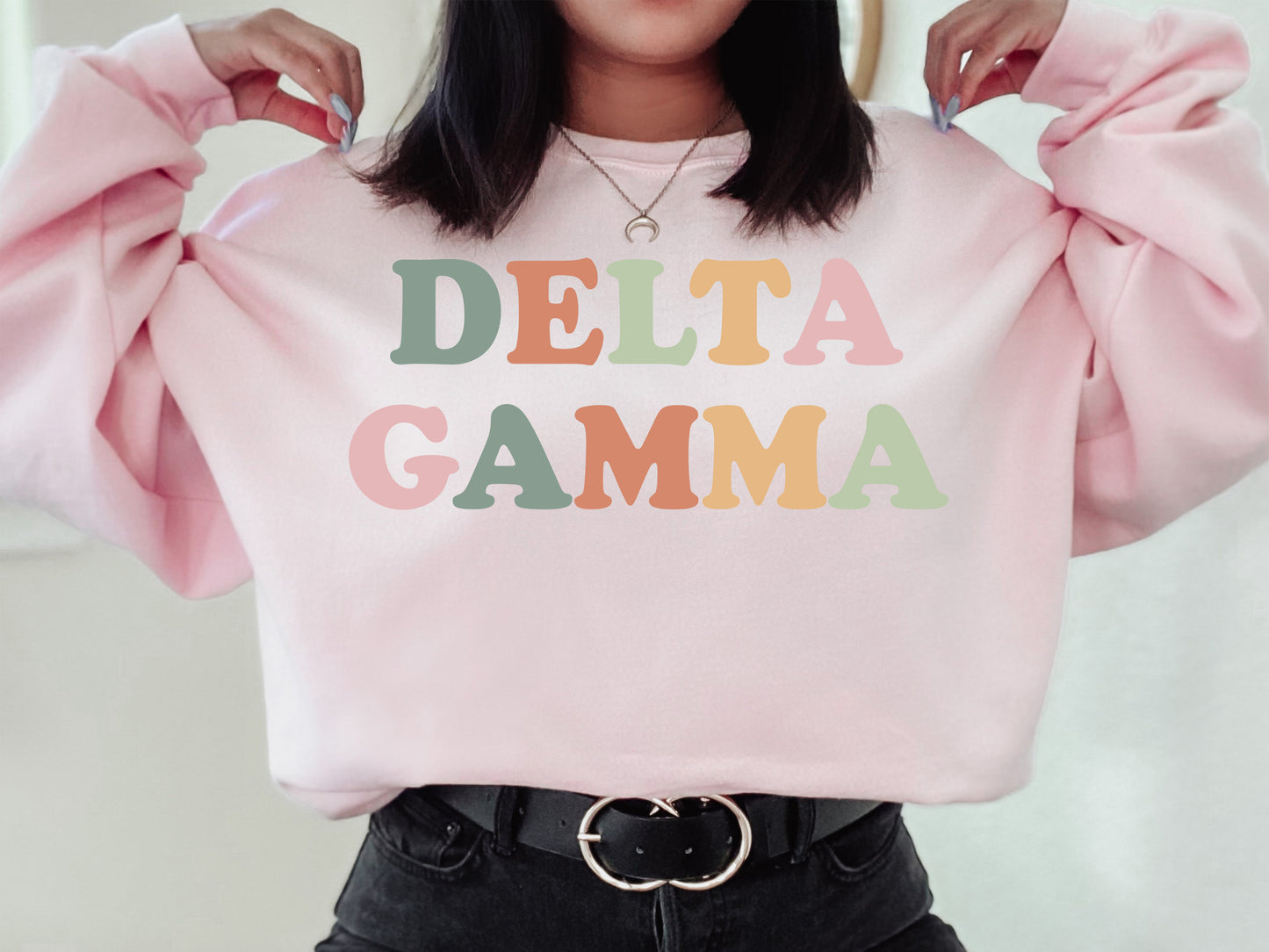 Delta Gamma Bright and Proud Sorority Sweatshirt _ 425g