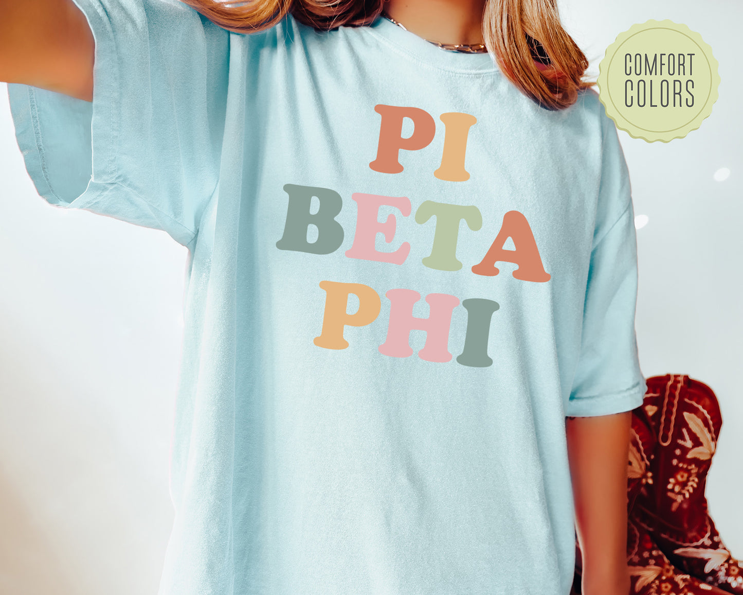Pi Beta Phi Bright and Proud Comfort Colors Sorority T-shirt _ 434g