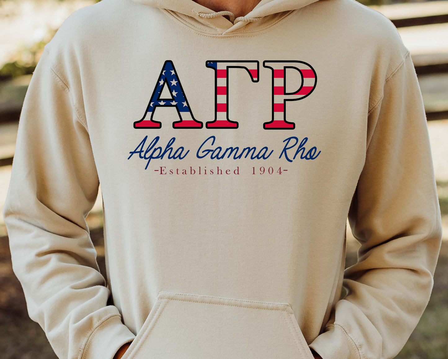 Alpha Gamma Rho American Flag Letters Fraternity Hoodie _ 1156g