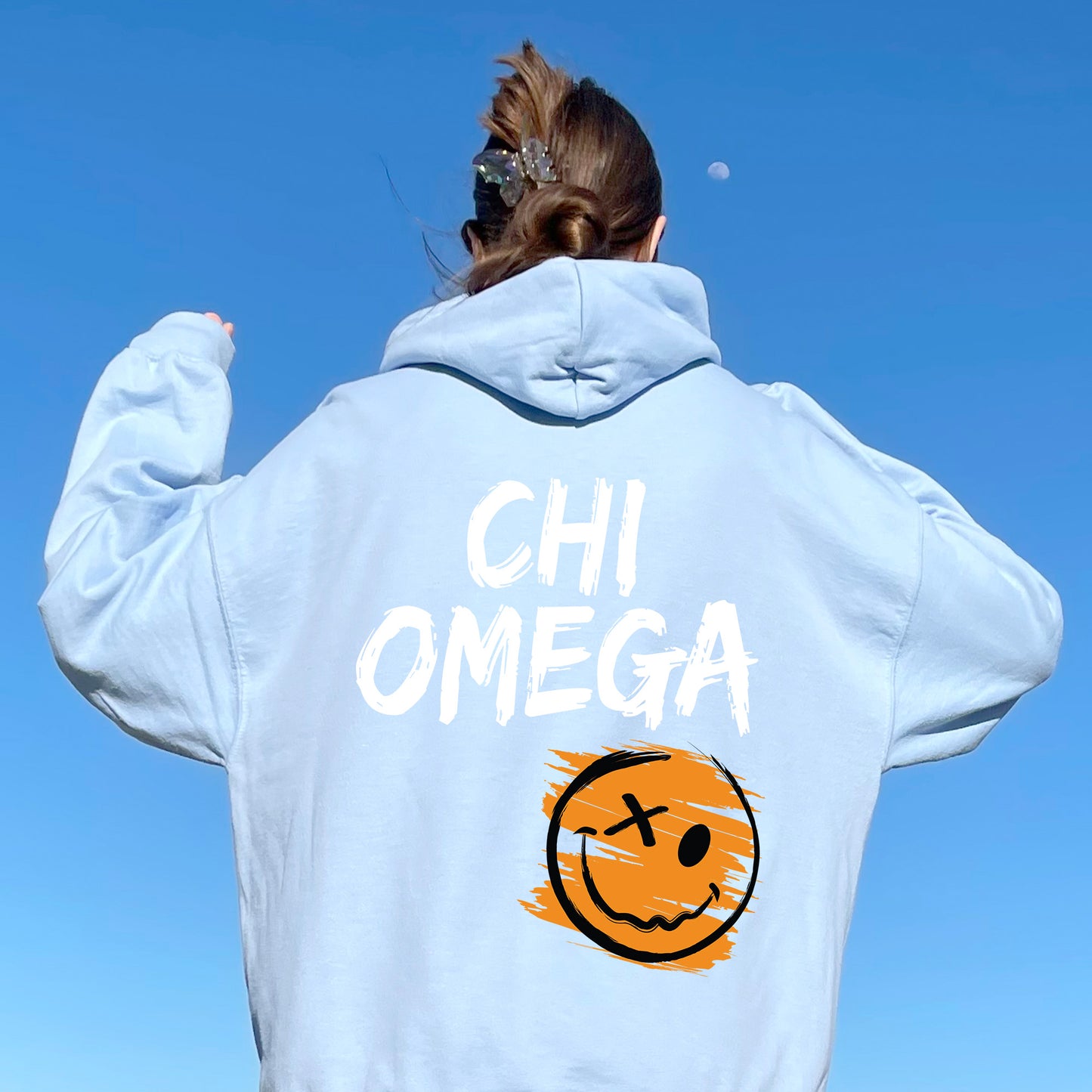 Chi Omega Playful Vibes Sorority Hoodie _ 41337g