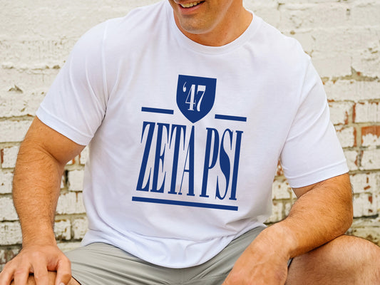 Zeta Psi Shield Fraternity T-shirt _ 1213g