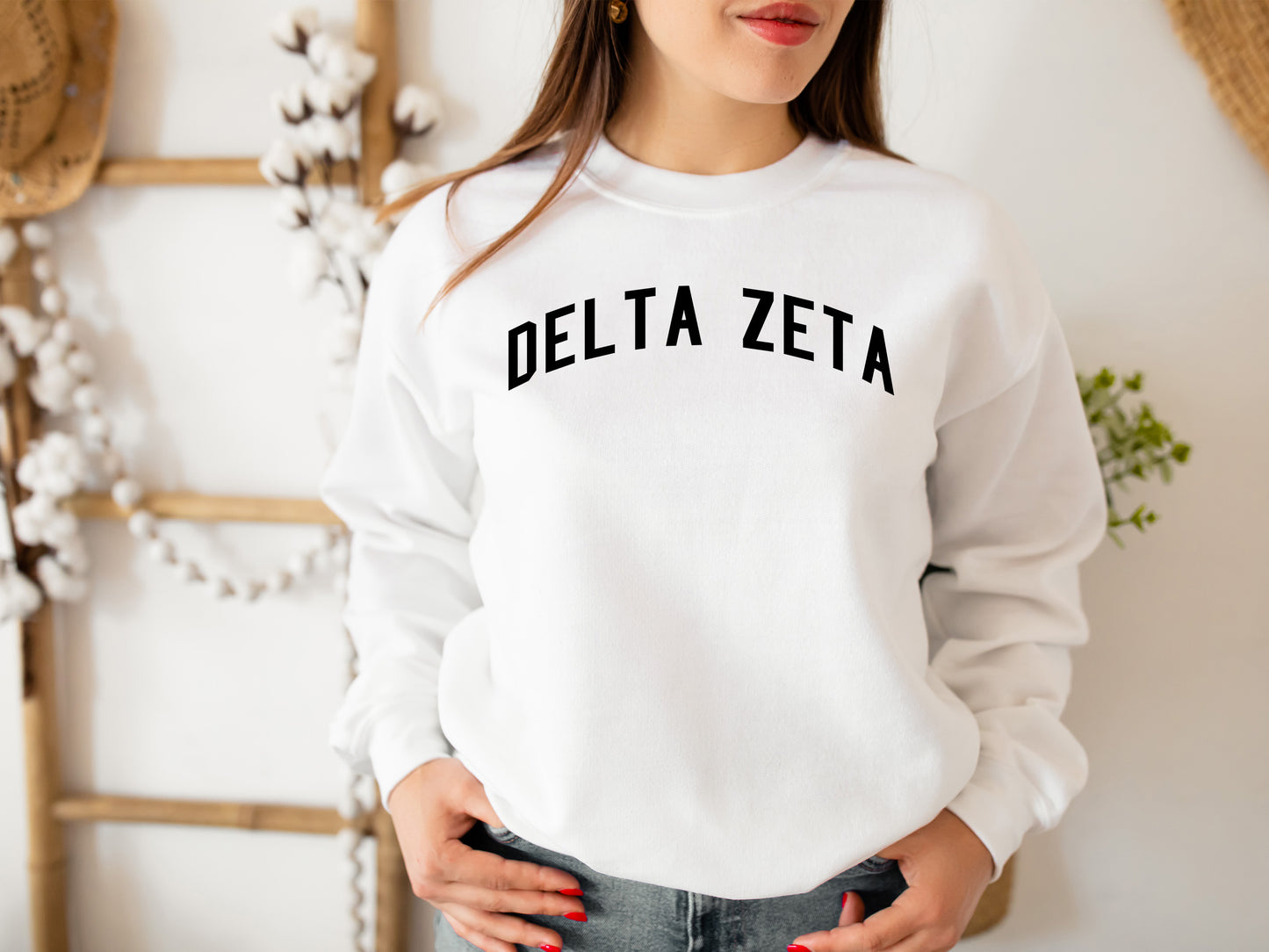 Delta Zeta Just Bold Sorority Sweatshirt _ 2382g