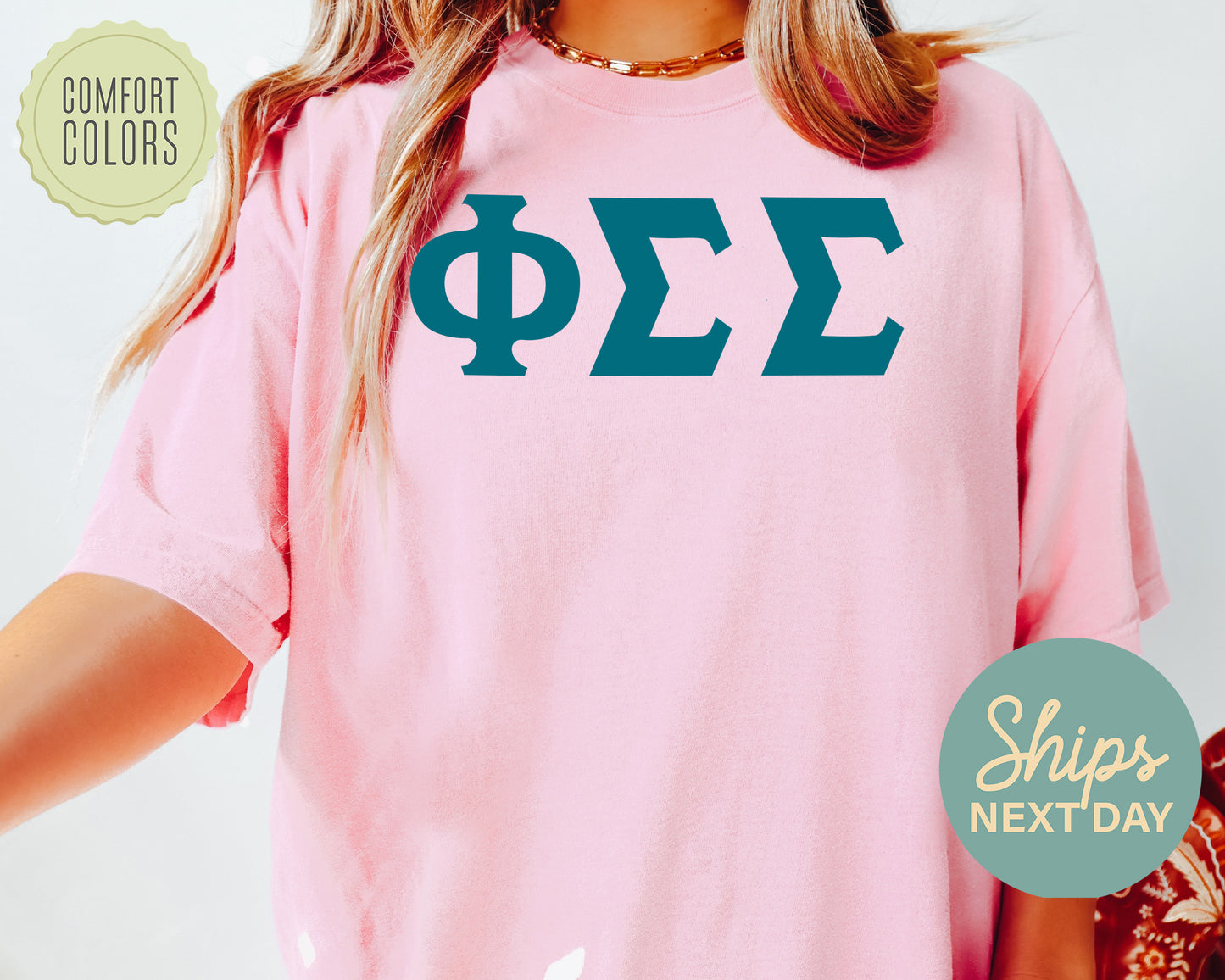 Phi Sigma Sigma Back to the Basics Comfort Colors Sorority T-shirt _ 641g