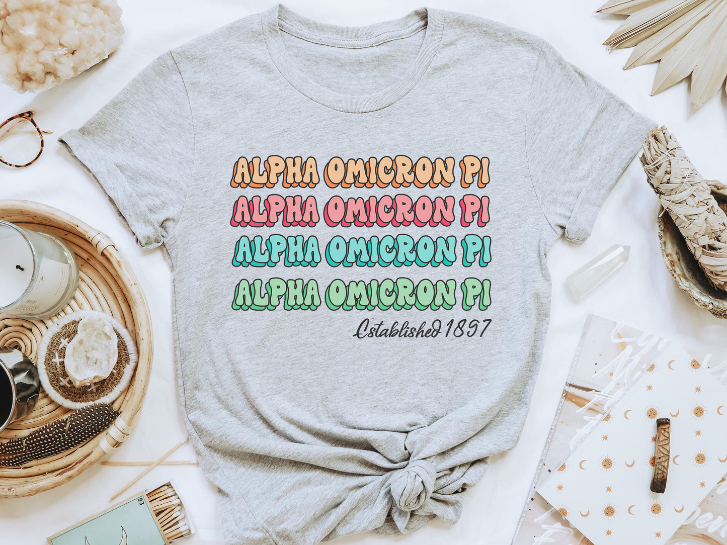 Alpha Omicron Pi Lucy Sorority T-shirt _ 262g