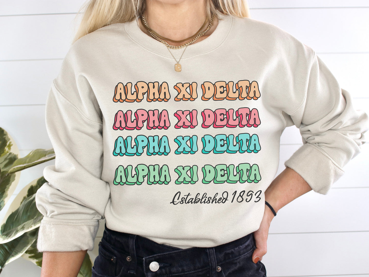 Alpha Xi Delta Lucy Sorority Sweatshirt _ 266g