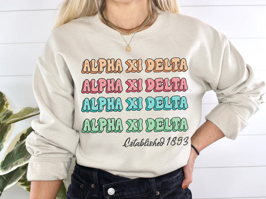 Alpha Xi Delta Lucy Sorority Sweatshirt _ 266g