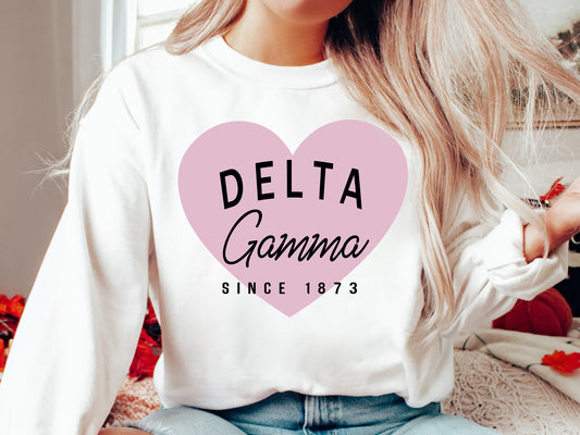 Delta Gamma Pretty in Pink Sorority Sweatshirt _ 451g