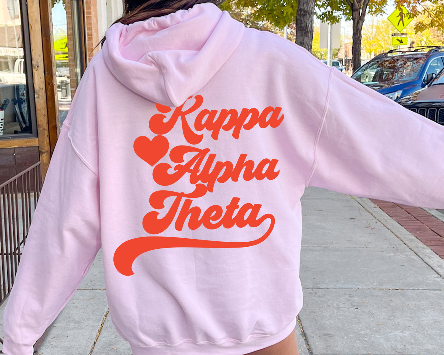 Kappa Alpha Theta Red Heart Sorority Hoodie _ 33361g